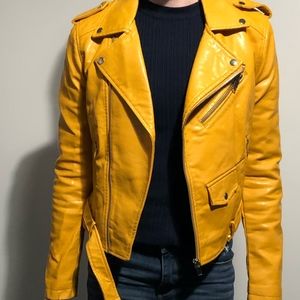 faux leather jacket